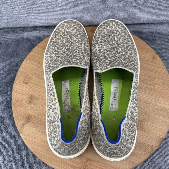Rothys Shoes Womens Size 12 Tan Animal Print Slip On Sneakers Casual Comfort - Picture 5 of 9